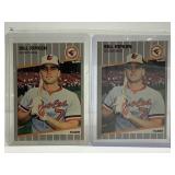 Lot of (2) 1989 Fleer Baseball Billy RIpken Erro