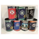 Box of Vintage Baseball Cans & Tins Griffey Jr,
