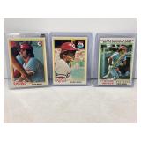 Lot of (3) Pete Rose & Johnny bench 1978 Topps B