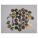 Bag of 40+ Vintage DC Comics Collectors Pogs