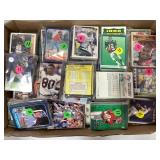 Box of Various Sports Cards Baseball Football Pa