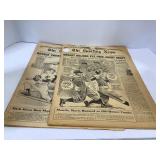 Lot of (2) 1961 Sporting News Mickey Mantle Roge