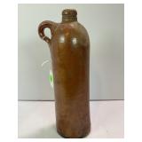 1800'S STONEWARE MINERAL WATER BOTTLE WITH HANDLE-