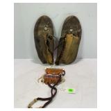 PAIR OF HANDMADE ALASKAN NATIVE AMERICAN MOCCASINS