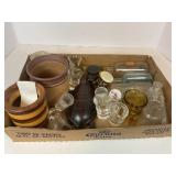JERRY WILL HAND MADE WOOD CUP, POTTERY, MEDICINE