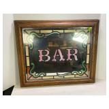 BAR FRAMED MIRROR - 23 1/2' X 19 1/2'