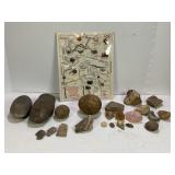 NATIVE AMERICAN ARTIFACTS, STONE DISPLAY AND OTHER