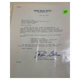 JOHN GLENN LETTER WITH SIGNATURE TO JOYCE ALIG,