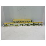 ERTL JOHN DEERE SET OF 8 MINIATURE TOY TRACTORS IN