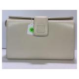 ANNE KLEIN AND AURIELLE WHITE LEATHER HANDBAGS W/