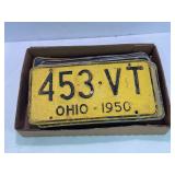 LOT OF 16 LICENSE PLATES FROM THE 1950'S