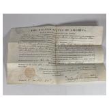 1848 LAND GRANT SIGNED BY PRESIDENT JAMES K POLK -