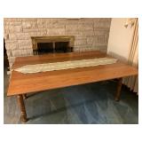 OAK FARMHOUSE DROP LEAF KITCHEN TABLE -72' X 30' X