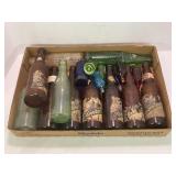 VINTAGE SODA AND BEER BOTTLES - WOODEN SHOE, TERRE