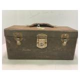 S-K TOOLS VINTAGE METAL PORTABLE TOOLBOX WITH