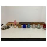 ANTIQUE INK WELLS (GLASS & STONEWARE), VINTAGE
