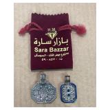 EGYPTIAN STERLING SILVER PENDANT WITH INLAID