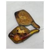 MEERSHAUM SMOKING PIPE WITH ORIGINAL LEATHER CASE