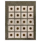 (20) LINCOLN CENTS 1909 -1920