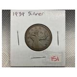 1939 CANADIAN SILVER QUARTER