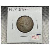 1944 CANADIAN SILVER QUARTER