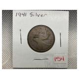 1941 CANADIAN SILVER QUARTER