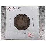 1877-S SEATED QUARTER