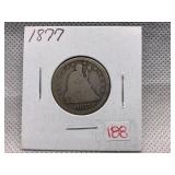 1877 SEATED QUARTER