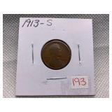1913-S LINCOLN WHEAT CENT