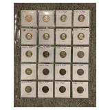 (20) JEFFERSON NICKEL PROOFS 1979-1998
