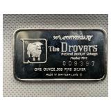 90TH ANNIVERSARY THE DROVERS ONE TROY OUNCE .999