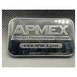 APMEX ONE TROY OUNCE .999 FINE SILVER BAR