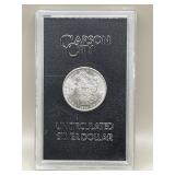 1884 CARSON CITY MORGAN SILVER DOLLAR GSA W/