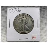 1936 WALKING LIBERTY HALF DOLLAR