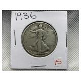 1936 WALKING LIBERTY HALF DOLLAR
