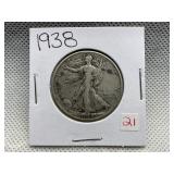 1938 WALKING LIBERTY HALF DOLLAR
