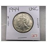 1944 WALKING LIBERTY HALF DOLLAR UNC
