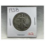 1938 WALKING LIBERTY HALF DOLLAR