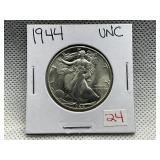1944 WALKING LIBERTY HALF DOLLAR UNC