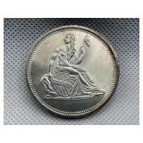 ONE TROY OUNCE .999 FINE SILVER SEATED LIBERTY