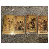 LOT OF (4) GOLD BACK NOTES - 1/1000TH & 1/2000TH