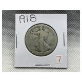 1918 WALKING LIBERTY HALF DOLLAR