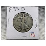 1935 D WALKING LIBERTY HALF DOLLAR