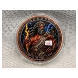 ZEUS KING OF THE GODS FIVE OUNCE .999 FINE COPPER