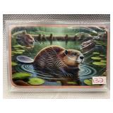 BEAVER FIVE OUNCE .999 FINE COPPER BAR