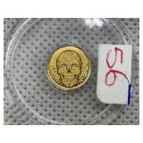 1/200TH .9999 GOLD DAY OF THE DEAD ROUND