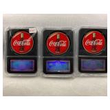 LOT OF (3) COCA-COLA SLABBED COPPER MEDALLIONS