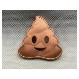 ONE TROY OUNCE .999 COPPER POOP EMOJI ROUND