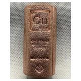CM ONE POUND .9999 FINE COPPER BULLION BAR