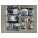 LOT OF (8) ASSORTED MEDALLIONS - B2 BOMBER,